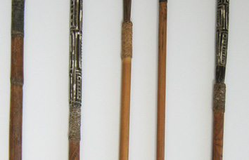 spear hafts detail